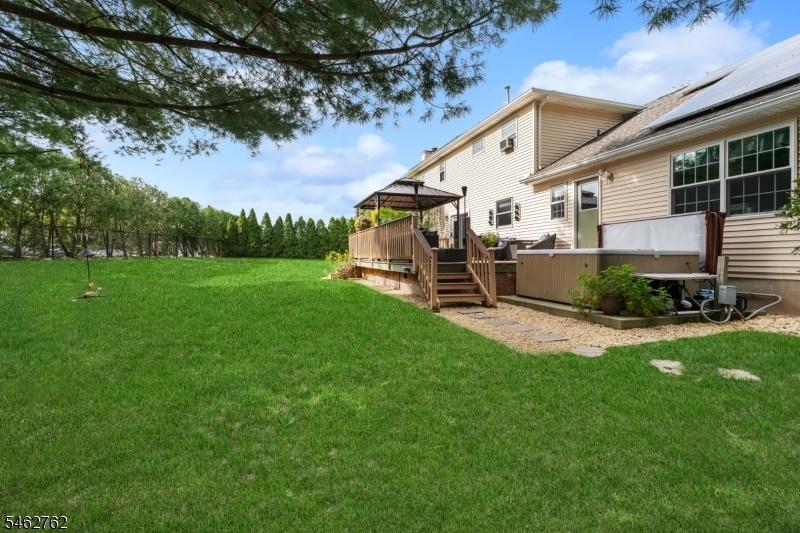 back yard and deck