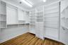 custom closet shelving in master