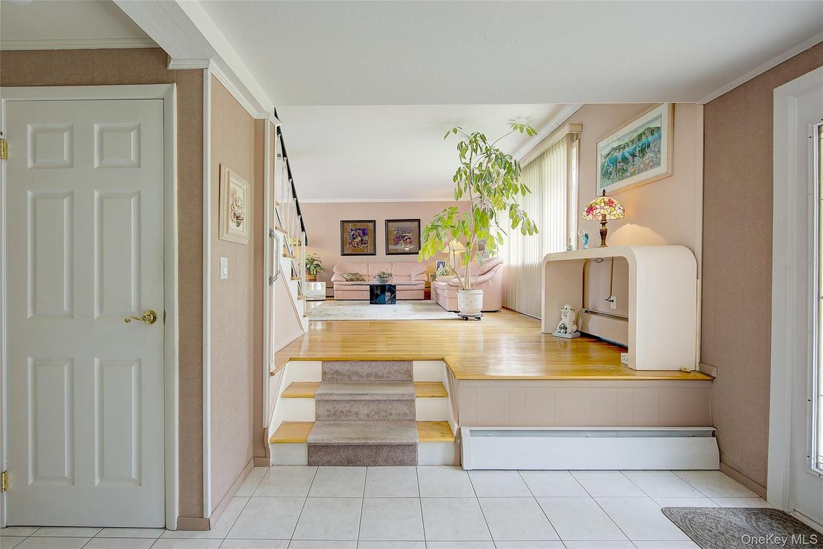 Note how deep the living room is from this view.