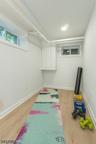 Finished basement gym area