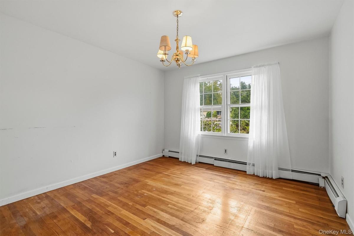 The generous dining room is perfect for large gatherings.