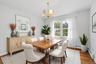 The formal dining room is perfect for entertaining guests.
