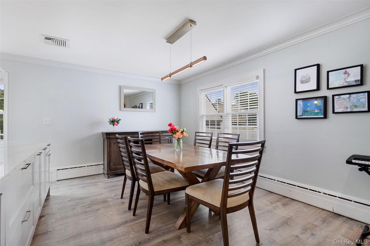 Spacious dining area.