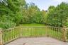 Composite deck overlooks the private backyard