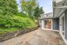 Blue stone patio.
