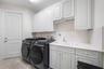 Laundry Room with ample storage, access to 2 car main garage