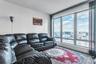 Living room with a view of city