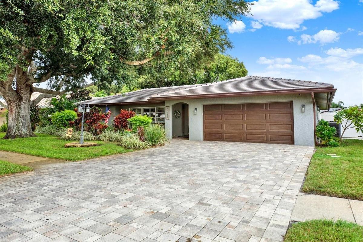 Extended pavered driveway