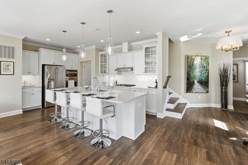 kitchen and island