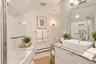 Apartment bathroom. Digitally Staged