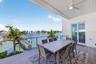 Oversized waterfront balcony.