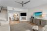 Living room with fireplace