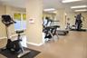Fitness center with equipment for convenient on-site workouts