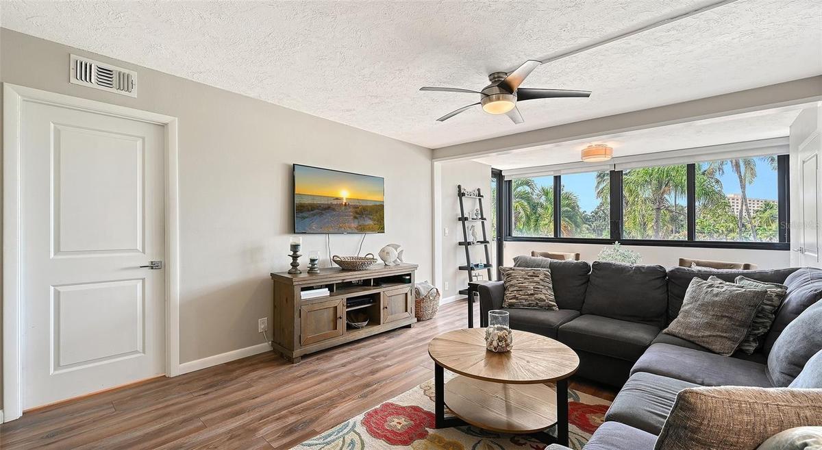 Living room, door shown is to 2nd bedroom