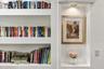 Book shelves in reading area