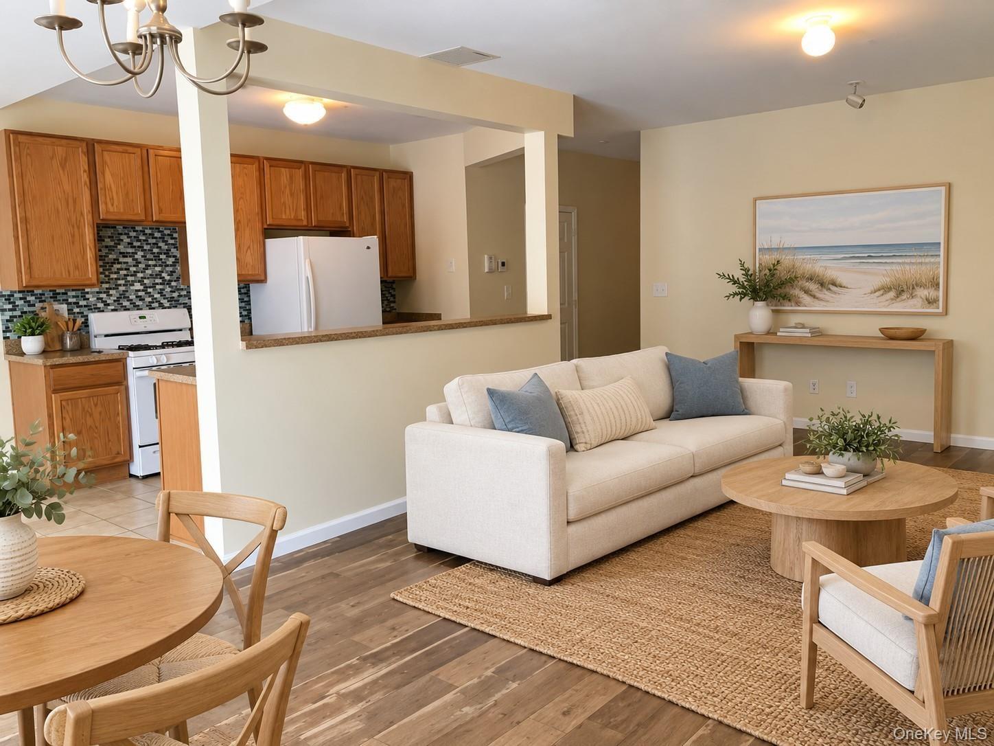 Open concept, virtually staged.