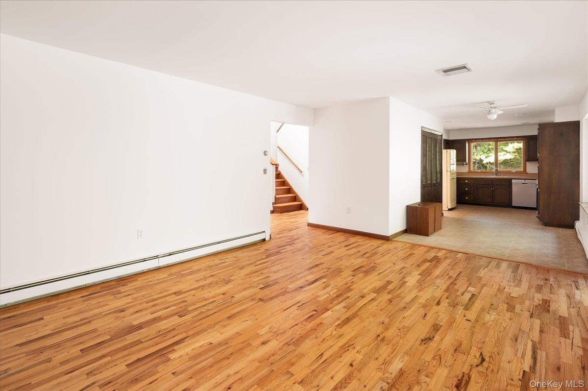 Family room with view into the kitchen