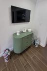 Wood-finish tile flooring