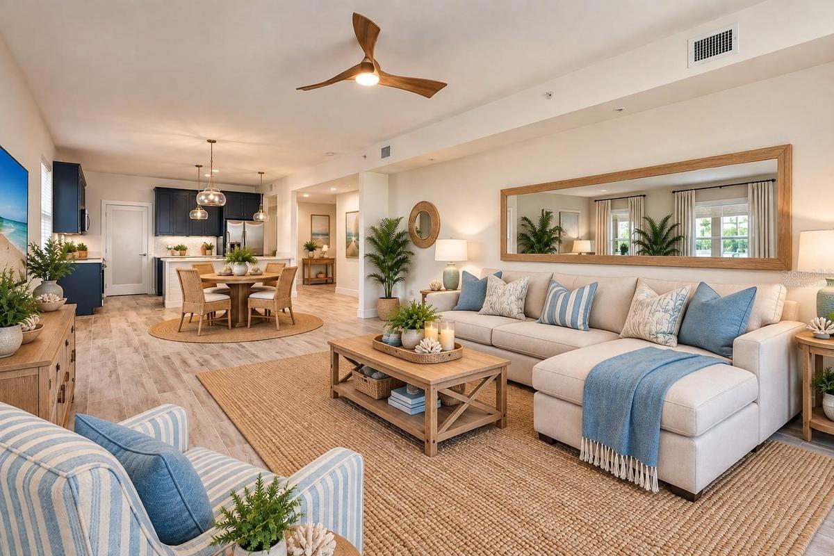 Virtually Staged Living Room