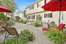 Large Patio W/Granite Stone Sitting Walls for Family Gatherings and BBQ's