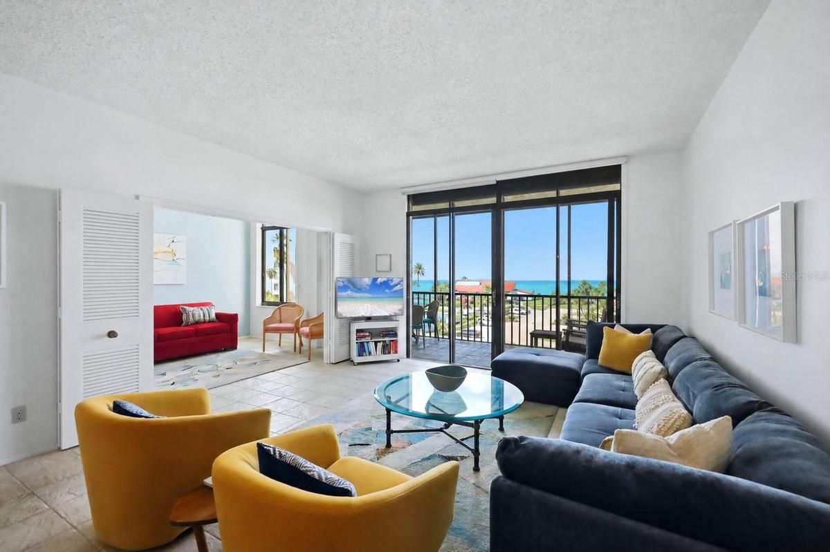 Living room with gulf view