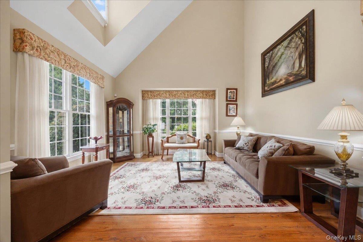 Living Room Featuring a Skylight