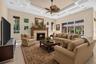 Virtually staged family room option 1