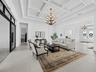 Open Floor Plan with Coffered Ceiling Details