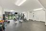 Fitness room with bathrooms