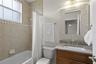 Full bathroom on main floor, right off of the bedroom