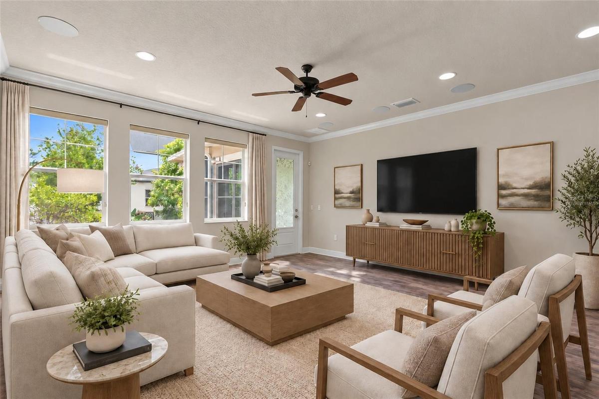 Virtually Staged Living Room