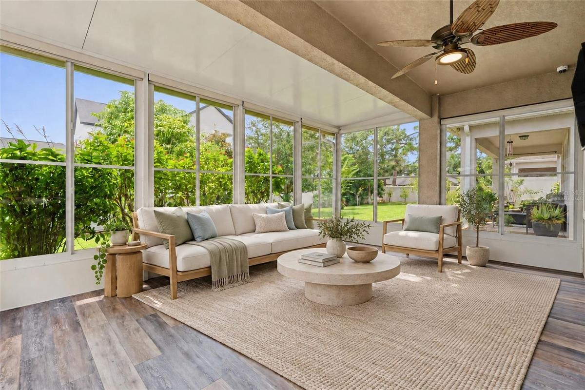 Virtually Staged Florida Room - Fully Enclosed/AC