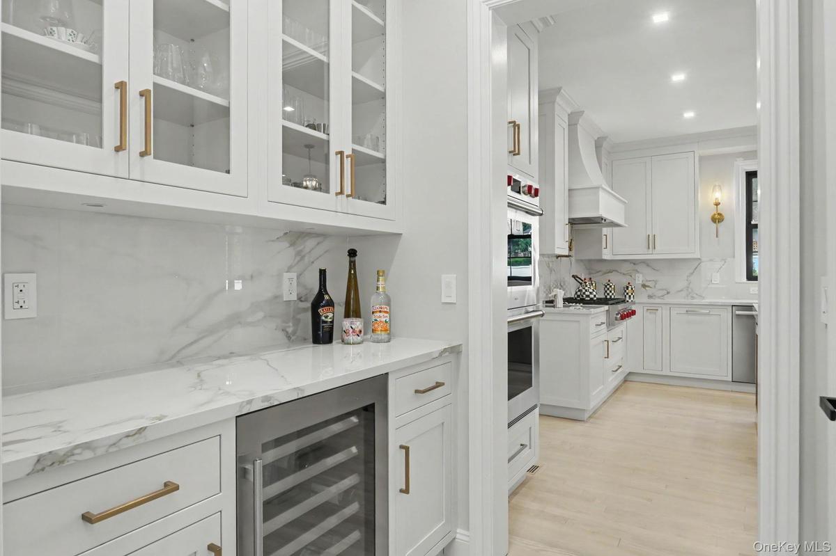 Butlers Pantry with wine cooler. Fully Redone.