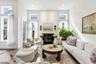 Living room with fireplace