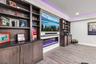 Lower level electric fireplace