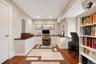 4th floor office with custom built-in desk and cabinetry