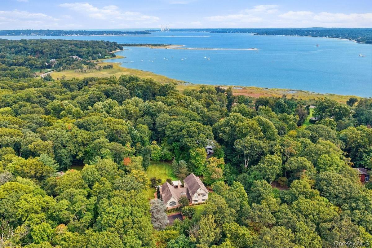 Aerial view showing proximity to water