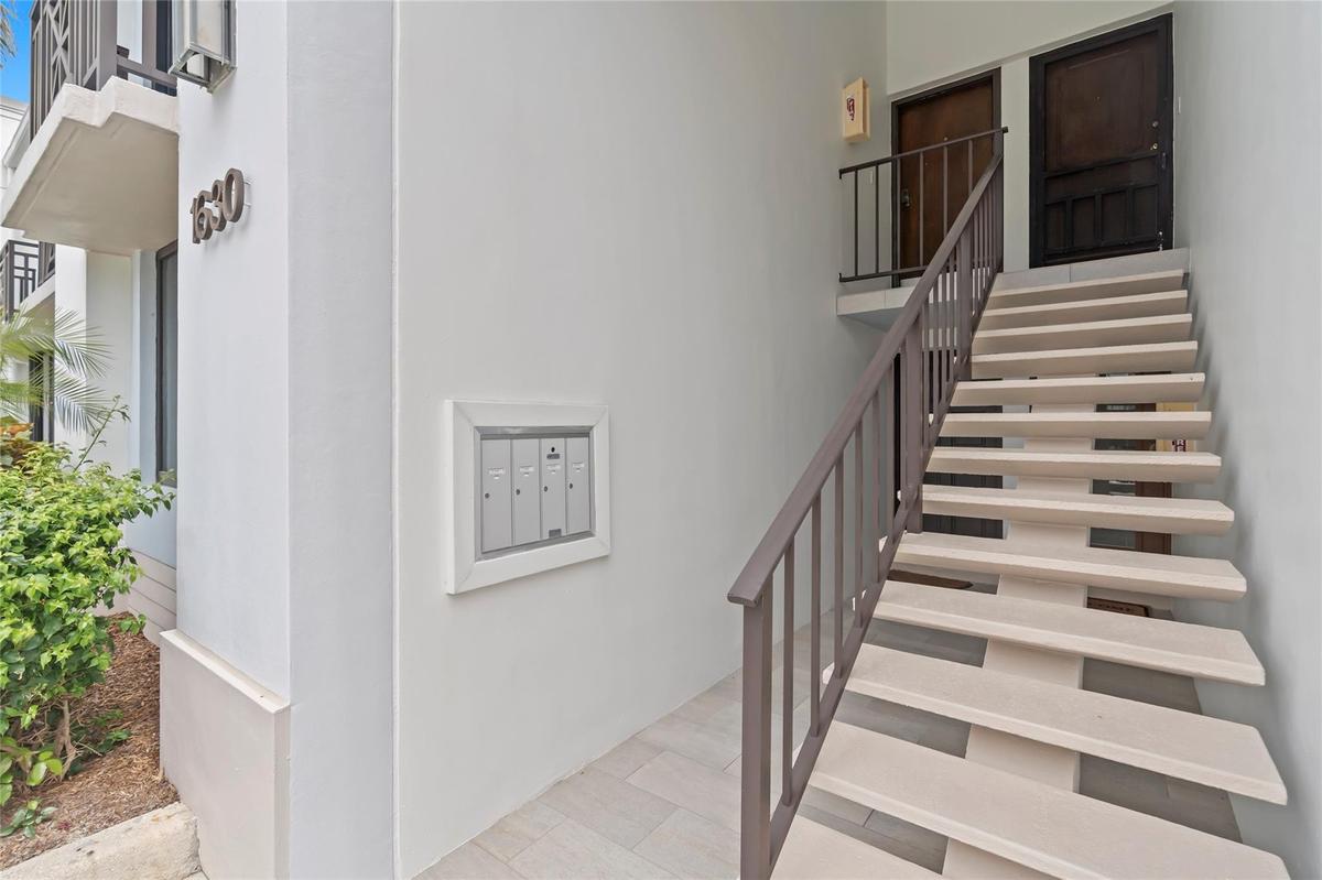 Stairs to unit on 2nd floor