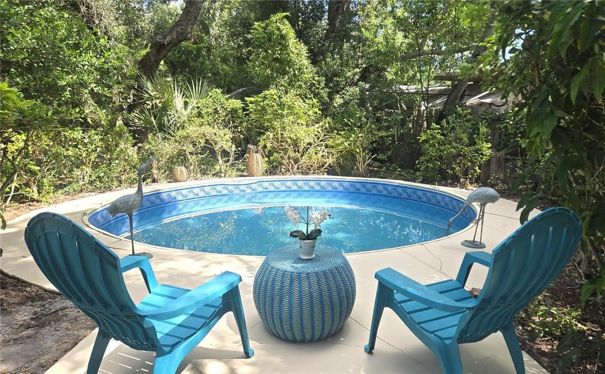 Lush Greenery and a Charming In-Ground Pool