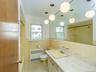 1st floor: Full bathroom w/tub shower combo. Linen closet and nice sized vanity