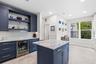 Built bar/coffee bar with Bosch beverage cooler
