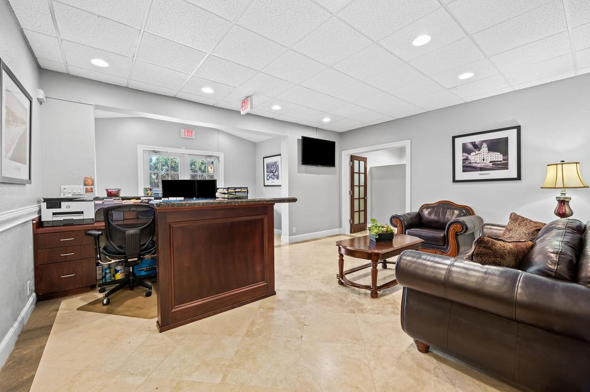Waiting room and reception area