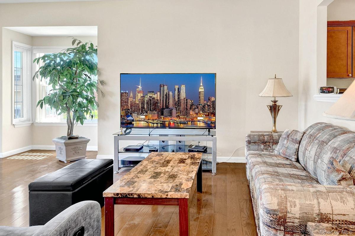 Large living room with hardwood floors