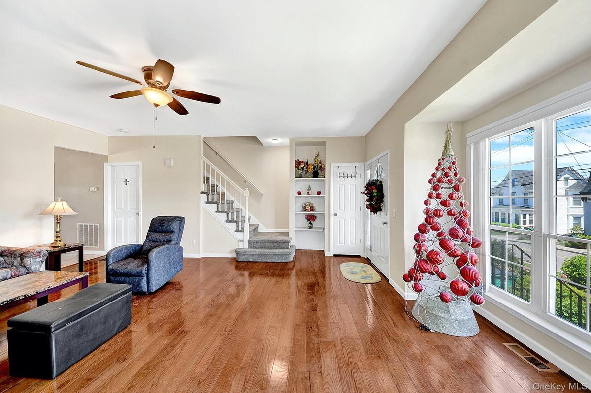 Large living room with hardwood floors