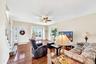 Large living room with hardwood floors