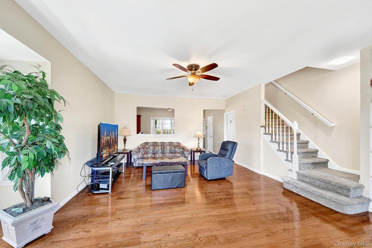 Large living room with hardwood floors