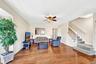 Large living room with hardwood floors