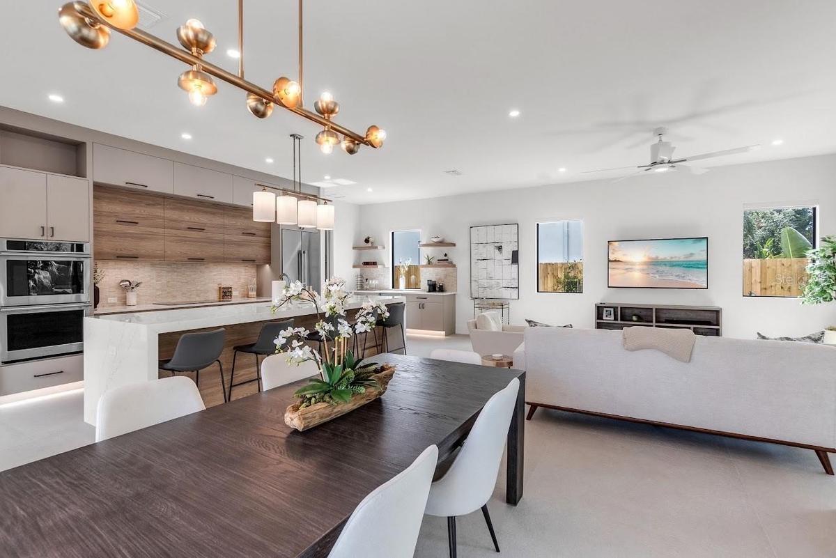 Kitchen, Living, Dining