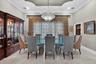 Dining Room with Silver Leaf on ceiling