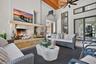 Outdoor Living Room with Gas Fireplace